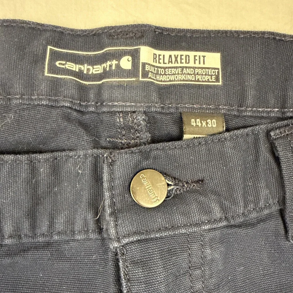 Carhartt Pants mens 44/30 Canvas Relaxed Fit 102291 workwear navy